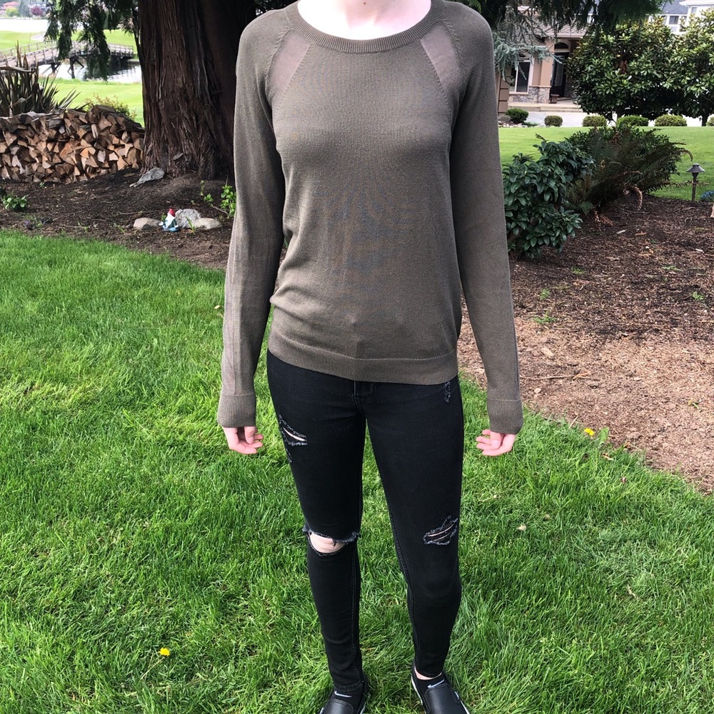 Halogen Army Green Sweater